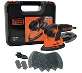 Black & Decker BLACK+DECKER KA2500K Levigatrice Multifunzione Mouse, Velocità 14.000 Giri/Min, 120 W