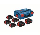 Bosch Professional 18V System ProCORE18V - Set 6 baterías de litio (4 x ProCORE 4.0Ah + 2 x ProCORE 8.0 Ah, en L-BOXX)