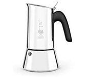 Bialetti - Nueva Venus de Inducción, Cafetera Italiana para Espressos de Acero inoxidable, adecuado para todo tipo de Placas, 10 Tazas de café (460ml), Aluminio y Plata