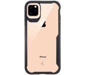 Ksix Silk Funda Flex Armor Transparente con Borde Negro para iPhone 11 Pro