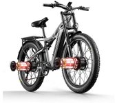 Shengmilo S600-10 Bicicleta Eléctrica de Montaña 26'' para Adultos 2000W con Motor Dual 17.5Ah 840Wh Gris