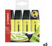 STABILO Boss Original - Subrayador (5 unidades, 4 unidades), color amarillo