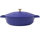 MasterClass Cacerola eléctrica de aluminio fundido, color azul, 28 cm, 4 litros, en caja de regalo