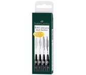 Faber-Castell 167115 rotulador de punta fina Multi Negro 4 pieza(s)