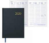 Agenda Anual 2023- Organizador Semanal - Semana Vista - Tamaño Mediano 14 x 20 cm - Modelo Segovia - Color Negro - Planificador Mensual Portable - Dohe
