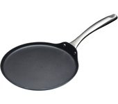 MasterClass Sartén antiadherente de acero al carbono para tortitas, tortillas y Tawa Roti con antiadherente PTFE, PFOA y libre de BPA, 24 cm - Negro