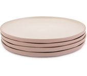 Jamie Oliver Big Love Perfect - Platos de gres moteados, duraderos y apilables, con bordes elevados, aptos para lavavajillas, microondas, horno, juego de 4, 27 x 27 x 6 cm