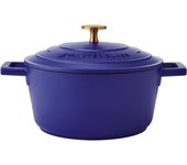 MasterClass Cacerola eléctrica de aluminio fundido azul, 20 cm, 2,5 litros, en caja de regalo