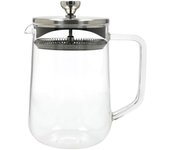 La Cafetière Loose Leaf - Tetera de 4 tazas de 1050 ml con tapa, infusor de té de vidrio resistente al calor con filtro de acero inoxidable integrado para hojas de té e infusiones de café molido