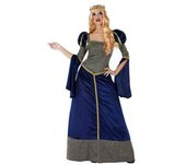 Atosa disfraz dama medieval mujer adulto azul real XS