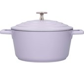 MasterClass Cazuela Pequeña con Tapa 2,5 Litros/20 cm, Aluminio Fundido Ligero, Apta para Horno y Placa de Inducción, Lavanda