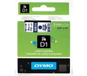 DYMO D1 - Etiquetas estándar - Azul sobre blanco - 9mm x 7m