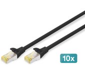 Digitus Cable de conexión CAT 6A S/FTP, 10 piezas