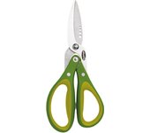 Chef'n - Tijeras de Cocina para Cortar y Picar Hierbas, Aptas para Lavavajillas, Acero Inoxidable, Color Verde, 20 cm