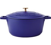 MasterClass Cacerola eléctrica de aluminio fundido azul, 28 cm, 5 litros, en caja de regalo