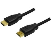 LogiLink CH0038- Cable HDMI High Speed con Ethernet (v 1.4, 2X 19-Pin Macho, Conector de Oro, Negro, 3 m) Negro