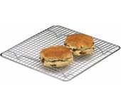 KitchenCraft Rejilla de alambre cromado para enfriar tartas, 25,5 x 25,5 cm (10" x 10") - Cuadrada