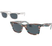 Rayban Gafas De Sol Ray-Ban Original Wayfarer Change Rb 2140 1407r5 Photo Azul Claro A Rayas
