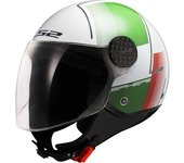 LS2 OF558 Sphere Lux II Firm Casco Jet - Blanco Rojo Verde (XS)