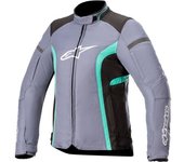 Alpinestars Stella T-Kira V2 Impermeable señoras chaqueta textil de motocicleta - Negro Gris (2XL)