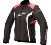 Alpinestars Stella T-Kira V2 Impermeable señoras chaqueta textil de motocicleta - Negro Rojo