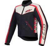 Alpinestars Stella T-Dyno WR Chaqueta textil de moto para mujer - Negro Rojo Beige (L)