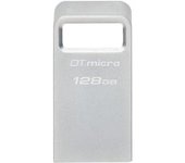 DataTraveler Micro unidad flash USB 128 GB USB tipo A 3.2 Gen 1 (3.1 Gen 1) Plata, Lápiz USB