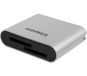 Workflow SD Reader lector de tarjeta USB 3.2 Gen 1 (3.1 Gen 1) Negro, Plata, Lector de tarjetas