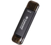 Transcend ESD310C 128GB SSD 3D NAND 1050MB/s USB 3.2 Gen 2x2 Aluminio AES Thunderbolt