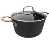 Olla Cecotec 01102 Polka Fantasy Pot Golden 7,1L 28cm Aluminio Inducción Rosa Oro Teflon Platinum Plus