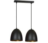 Regleta de techo jonix negro/oro (2 luces)