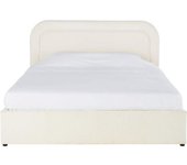 Maisons du Monde Canapé abatible de tela rizada de 160 x 200 con somier de láminas color crudo