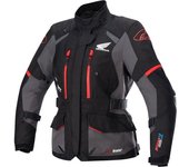 Alpinestars Honda Andes v3 Drystar Chaqueta textil impermeable para mujer - Negro Gris Rojo (M)