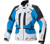 Alpinestars Honda Andes v3 Drystar Chaqueta textil impermeable para mujer - Gris Rojo Azul (2XL)