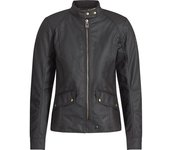 Belstaff Antrim Chaqueta encerada de la motocicleta de las señoras - Negro (36)
