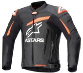 Alpinestars GP Plus V4 Chaqueta de cuero de motocicleta - Negro Blanco Rojo (56)