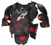 Alpinestars A-10 V2 Protector de pecho - Negro Rojo (XL 2XL)
