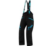 FXR Fresh 2023 Pantalones babero para motos de nieve para damas - Negro Azul (L 34)