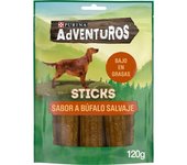 1 x 120 gr Adventuros Palitos de Búfalo Snack para Perros