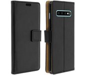 Avizar Funda Tipo Libro Billetera Negra para Samsung Galaxy S10