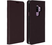 Avizar Funda Libro Cartera de Cuero Marrón para Samsung Galaxy S9 Plus