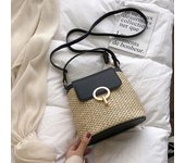 Casual Chains Straw Bucket Bags Women Summer Messenger Bag Rattan Bags Beach Lady Travel Purses and Handbags Shoulder Bag Bolsa