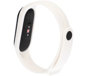 Pulsera compatible con la última versión de la smart band de xiaomi, mi band 5, amazfit band 5, de color blanco.