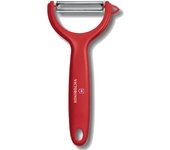 Pelador para tomate y kiwi Victorinox 7.6079.1, filo dentado bidireccional, inoxidable, mango ergonómico, apto para lavavajillas, rojo