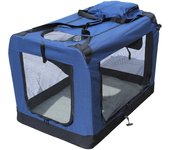 Transportin para perros plegable Yatek de entradas laterales y superiores con alta visibilidad, confort y seguridad para tu mascota de tamaño XXXL (102 x 69 x 69 cm)