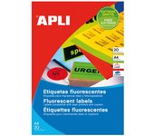 APLI 02878 etiqueta autoadhesiva Rectángulo Permanente Amarillo 20 pieza(s)