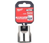 Milwaukee 4932480025 Vaso Corto de, 1/2" Conducir, 27mm Tamaño