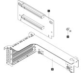 Dcg ts x16/x8 pcie riser