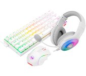 Redragon s129w pack gaming teclado mecanico dragonborn k630w usb antighosting + raton griffin m607w usb 7200dpi uso diestro + auriculares pandora 2 h350w - iluminacion rgb