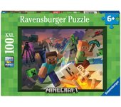 Ravensburger - Puzzle Minecraft, Rompecabezas para Niños de 6+ Años, Juego Educativo y Estimulante, Rompecabezas de 100 Piezas XXL